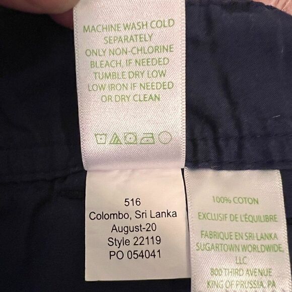 Lilly Pulitzer Navy Blue Waffle Texture Cotton Shorts Size 4 - Picture 6 of 7